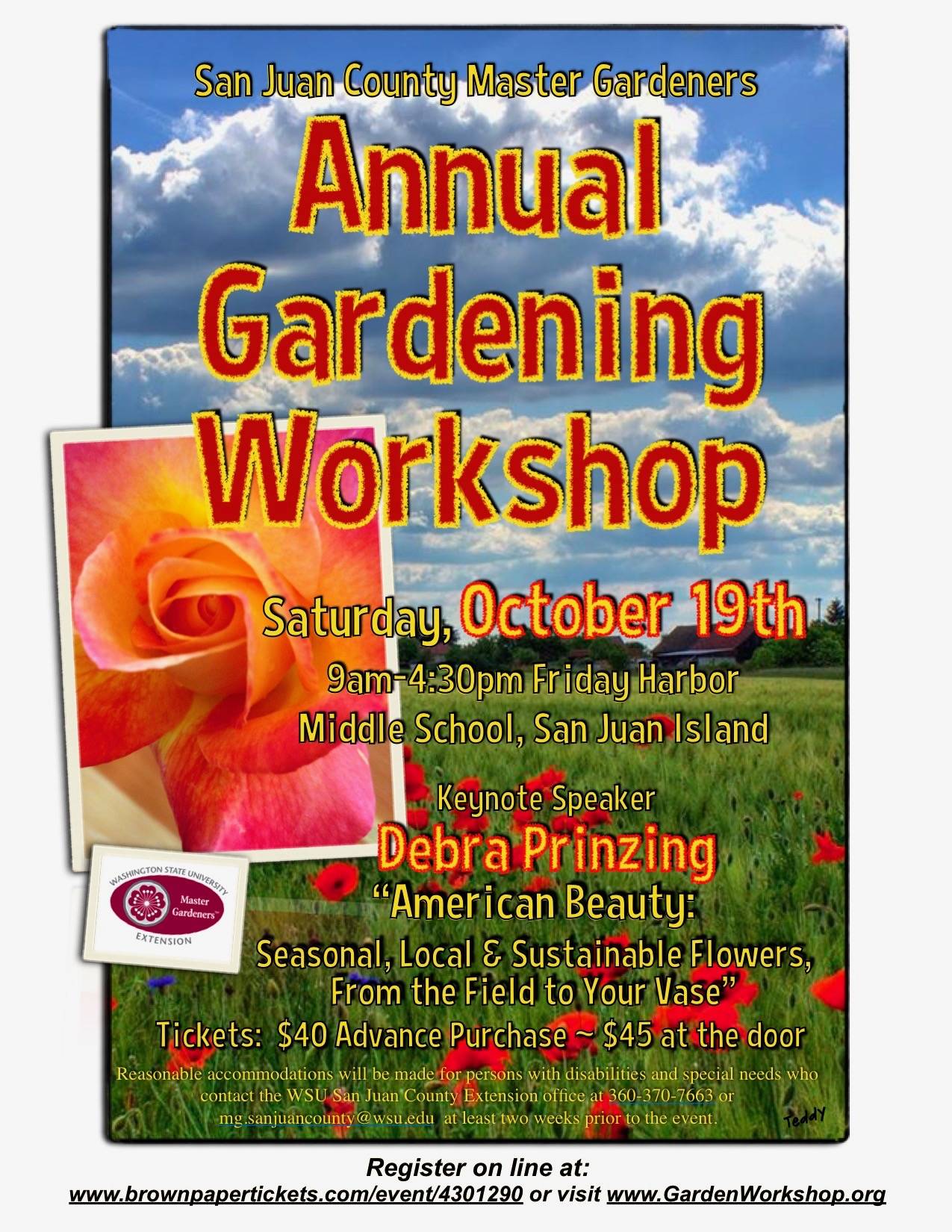 Master Gardeners hosts annual workshop – keynote address by Debra Prinzing