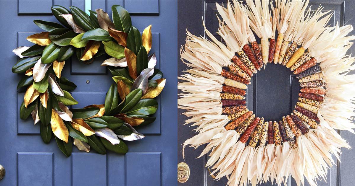 6 easy DIY fall wreath ideas to use as front door decorations