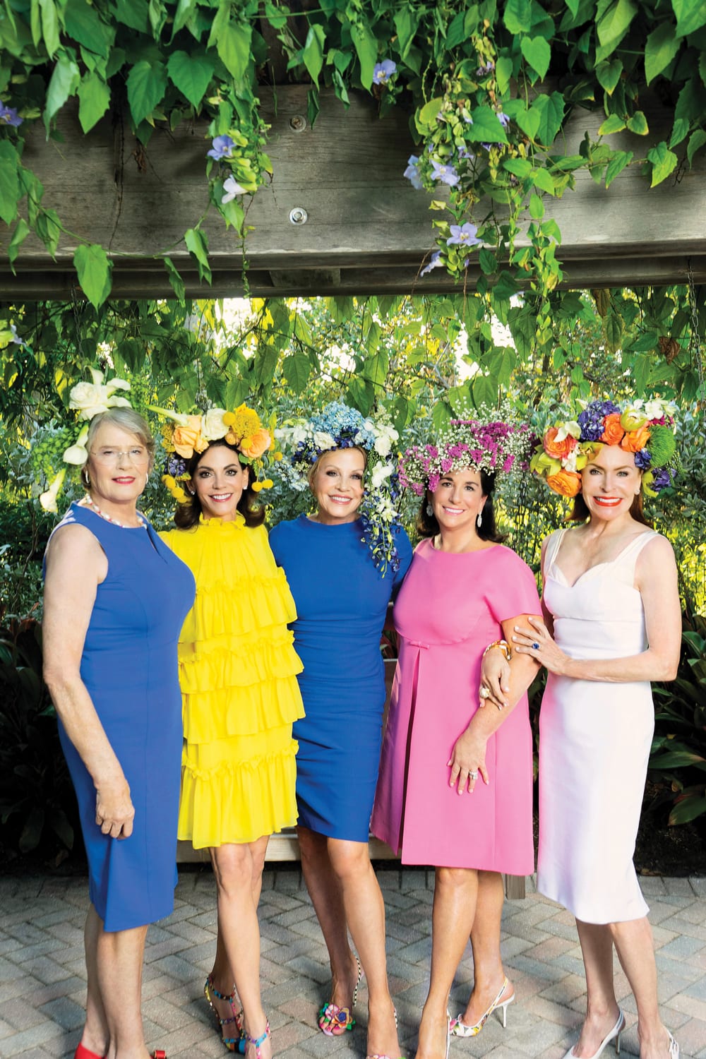 Naples Social Season Blooms with Hats in the Garden