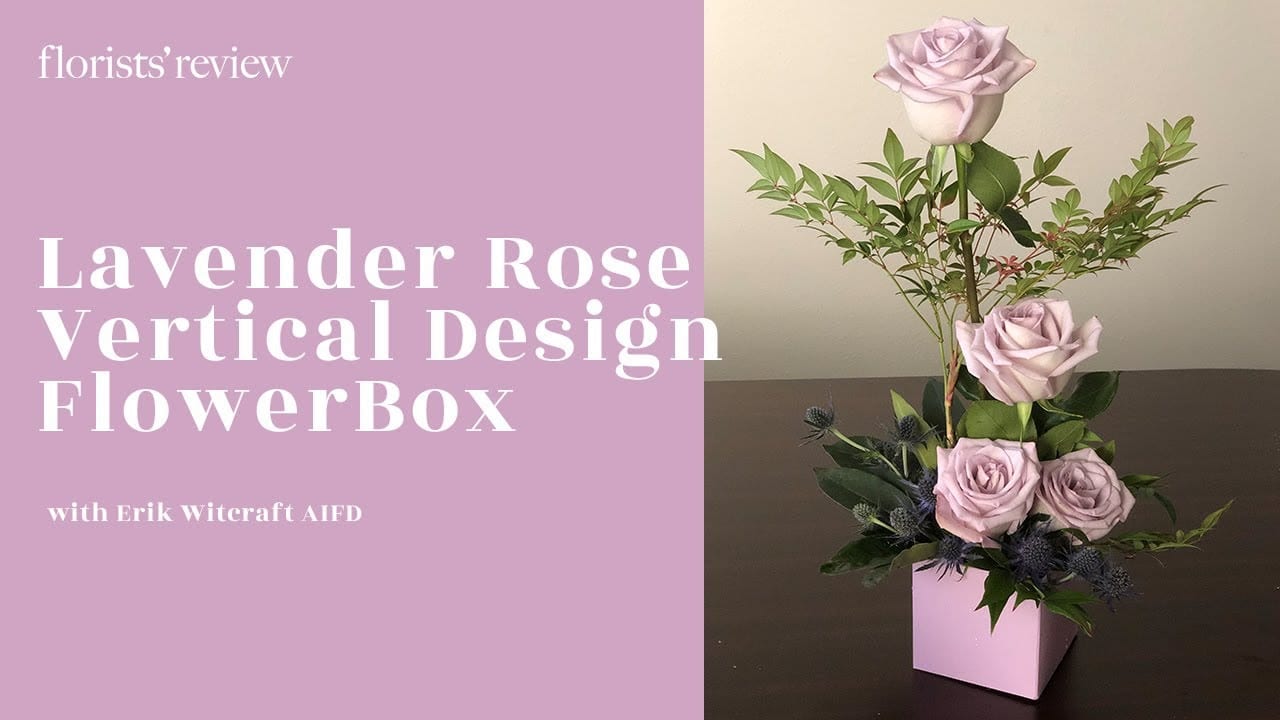 Lavender Rose Vertical Design FlowerBox Design  How-to Video