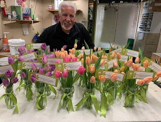 Acts of Kindness: Farrell’s Florist brightens health care workers’ days with spring flowers