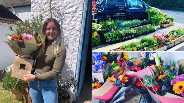 Woman reopens florist business from home – turning garden into floral paradise