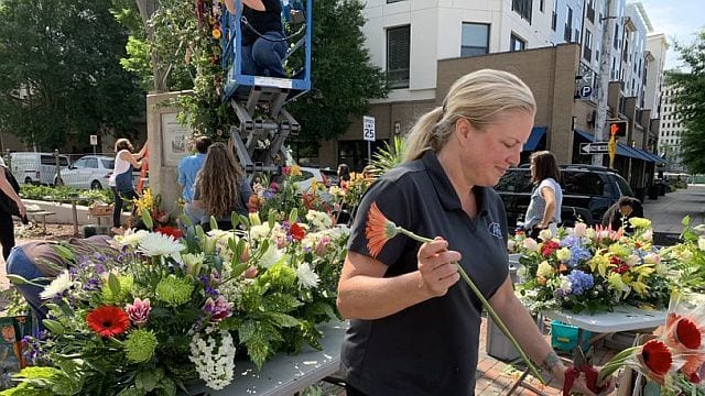 Florists decorate Birmingham Rotary Trail in an act of beauty and healing