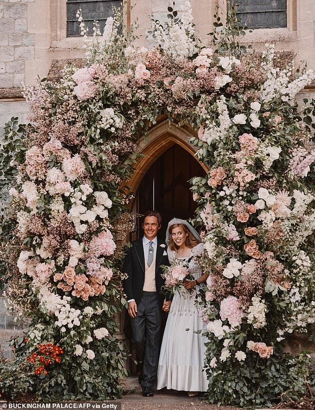 Elton John’s favourite florist designed show-stopping floral arch covering chapel at Princess Beatrice’s wedding