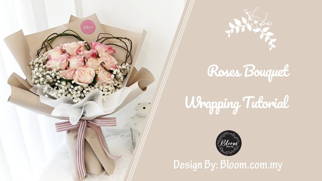 How to Wrap a Rose Hand Bouquet || Korean Bouquet Wrapping Ideas