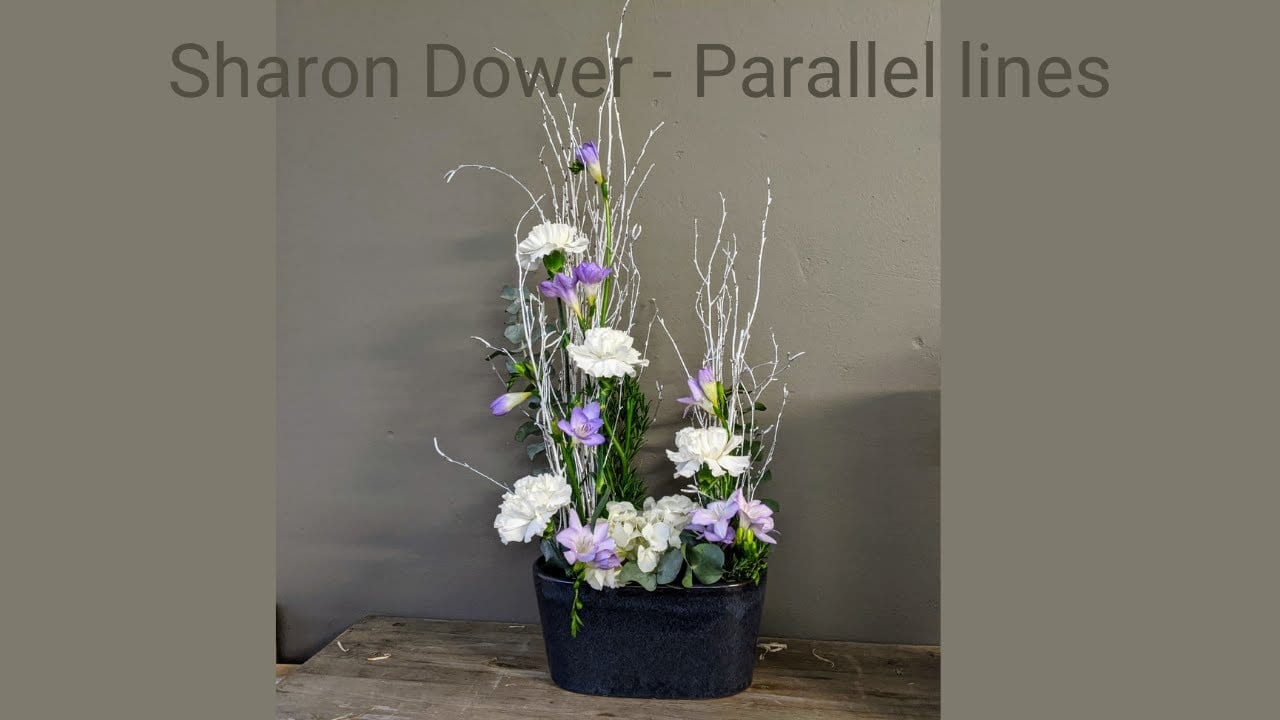 How to make a  Parallel lines flower arrangement