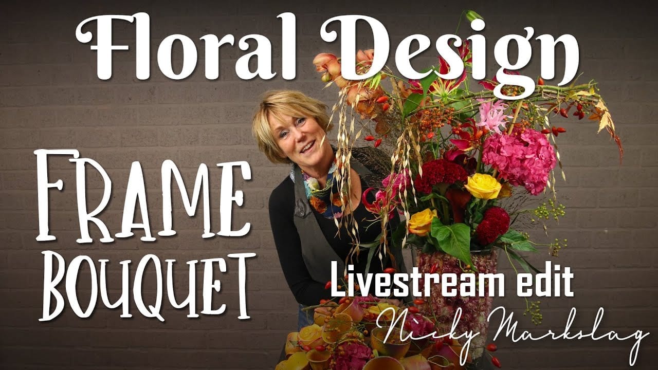 Floral Design Demo #4, Part 1: Handtied Bouquet on Upcycled Frame by Nicky Markslag