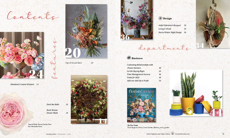 Florists' Review September 21 contents