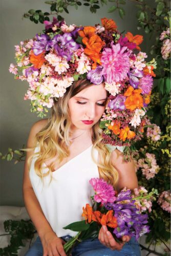 Floral headdress clearance