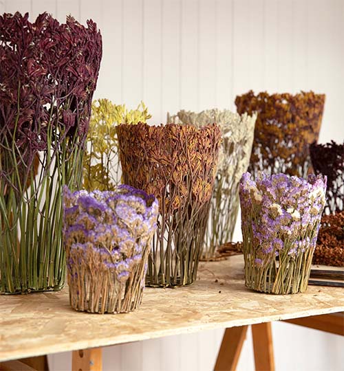 Dried and Pressed Flowers Are Molded into Delicate Sculptural