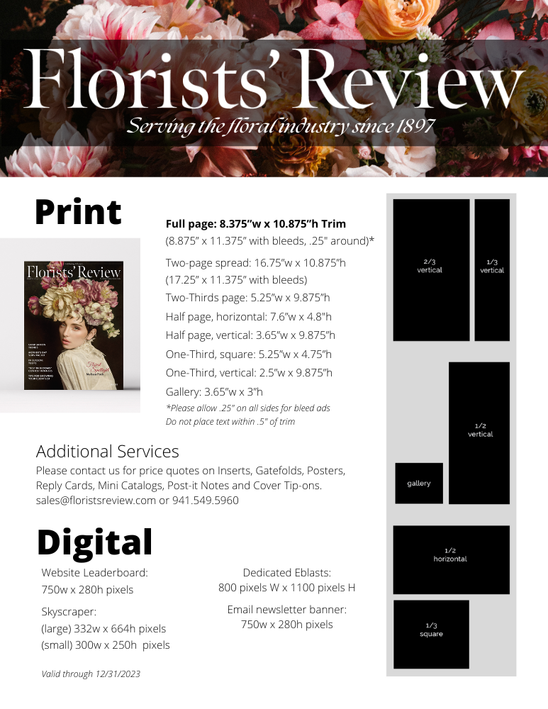 Florists' Review Spec sheet 