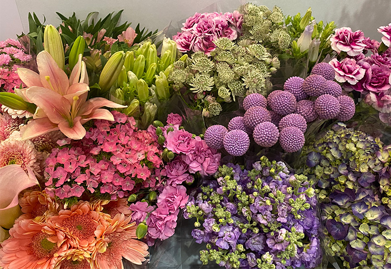 Display at Global producr and floral show- flowers