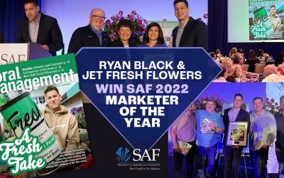 Ryan Black and Jet Fresh Flowers win SAF 2022 Marketer of the Year Award