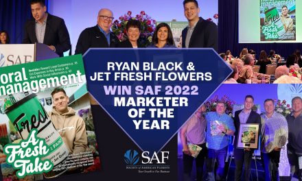 Ryan Black and Jet Fresh Flowers win SAF 2022 Marketer of the Year Award