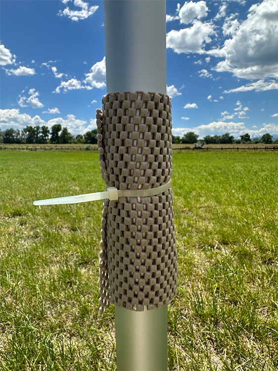 place grip fabric on pole